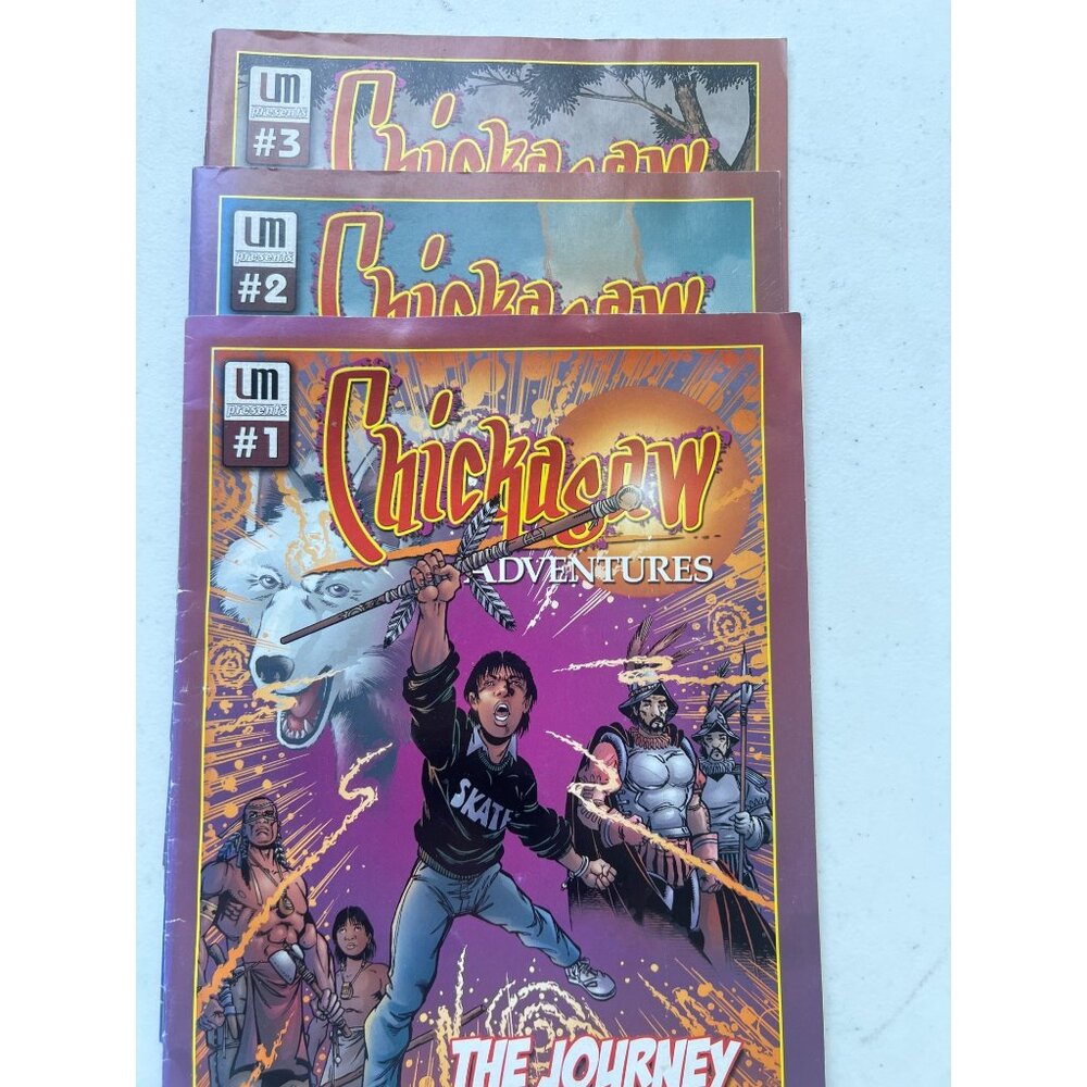 Chickasaw Adventures Comic Book Series Issues #1-3 Graphic Novels Native America